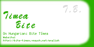 timea bite business card